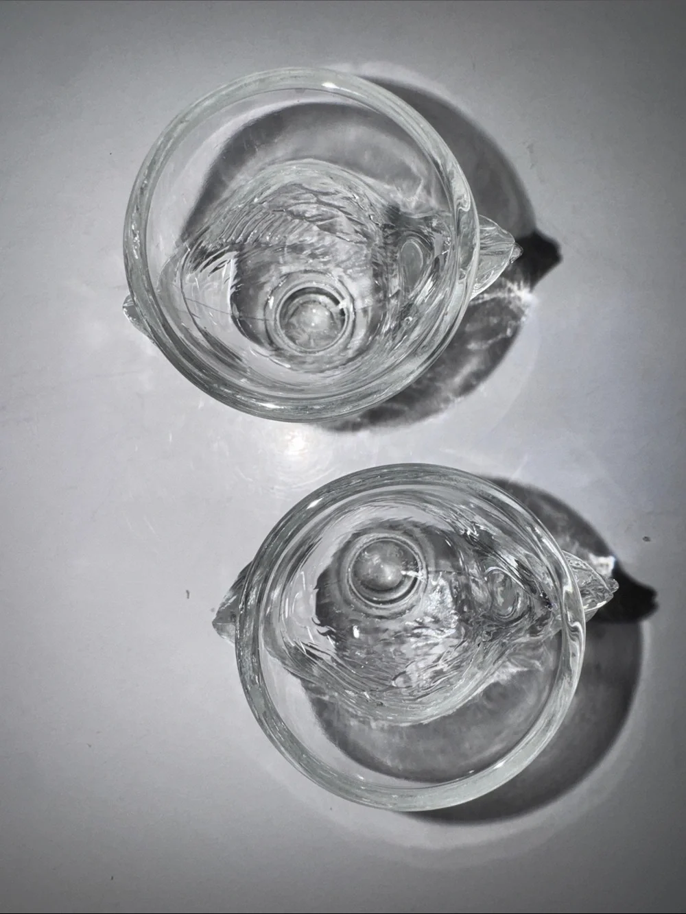 Egg Cup, Clear Glass, Chick Hen Chicken, 2¾